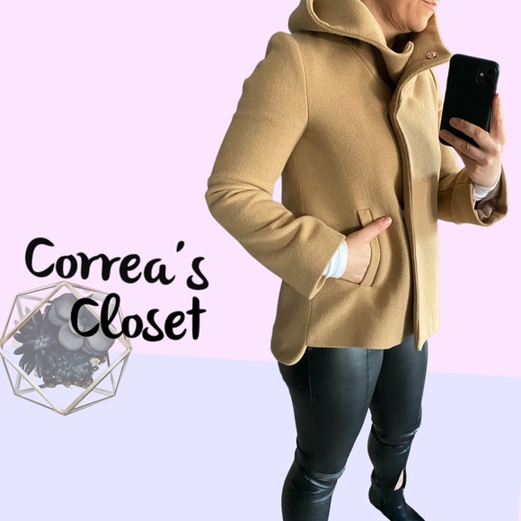 SOLD Camel Peacoat Zara - Picture 4 of 4